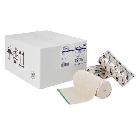 Eze-Band Lf Elastic Bandage 6 In. X 11 Yard Double Length Double Hook and Loop Closure Tan NonSterile 12PK 59190000